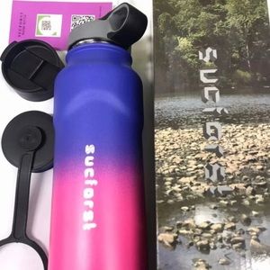 Water Bottle, 2 Extra Accessories -36 Oz